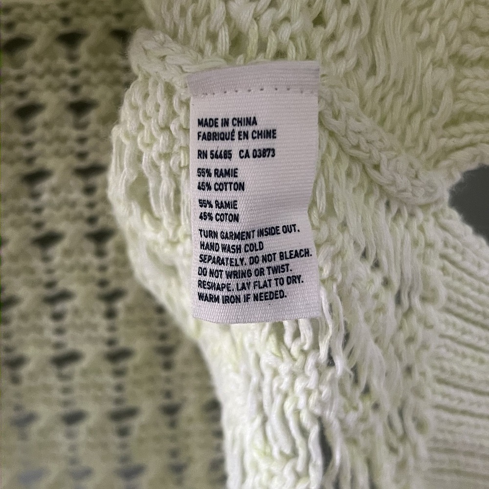 Y2K American Eagle Open Knit Sweater Crochet Boho Women's M Coastal Chunky - Picture 5 of 5